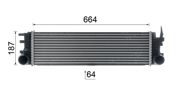 Intercooler, charger - CI 180 000P MAHLE