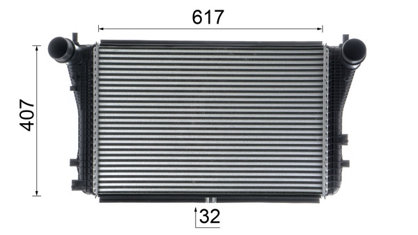 Intercooler, charger - CI 207 000P MAHLE
