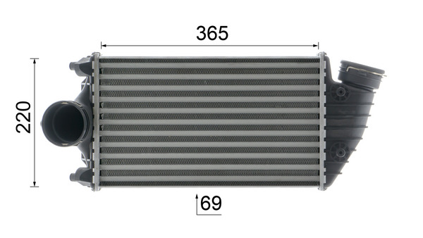 Intercooler, charger - CI 379 000P MAHLE