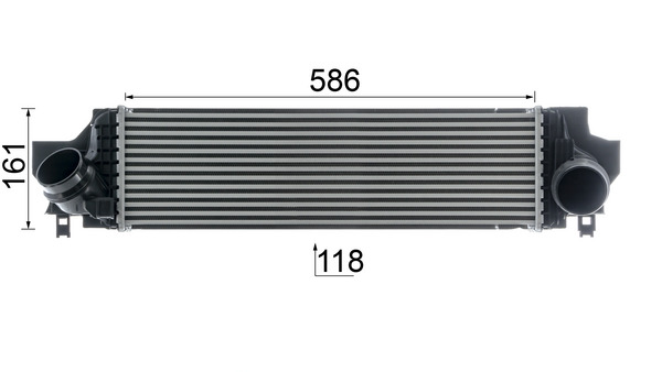 Intercooler, charger - CI 610 000P MAHLE