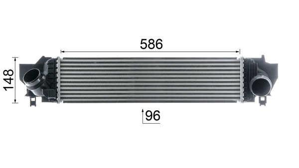 Intercooler, charger - CI 617 000P MAHLE