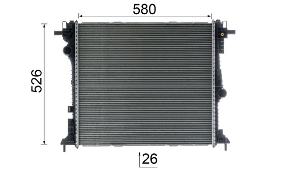 Radiator, engine cooling - CR 2587 000P MAHLE