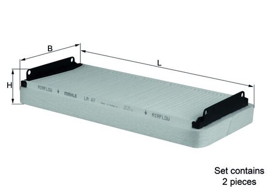 Filter, interior air - LA 47/S MAHLE