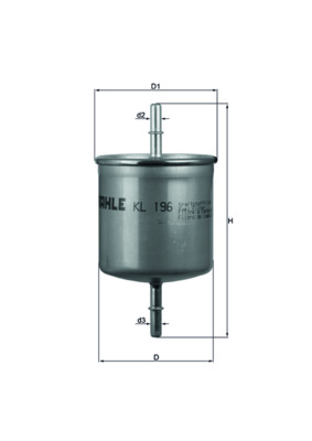 Fuel filter - KL 196 MAHLE