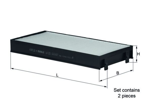 Filter, interior air - LA 221/S MAHLE