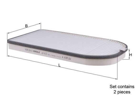 Filter, interior air - LA 613/S MAHLE