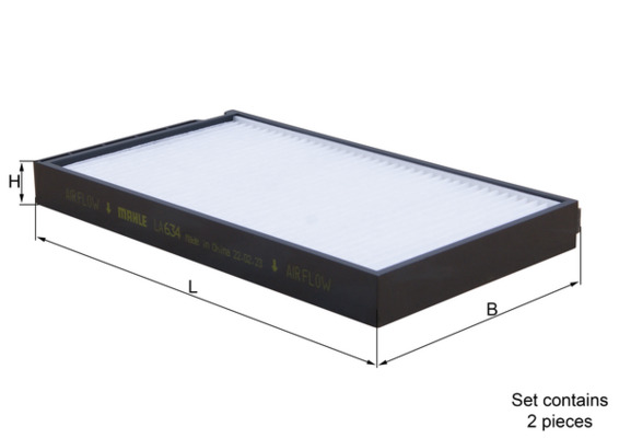 Filtro, Aria abitacolo - LA 634/S MAHLE