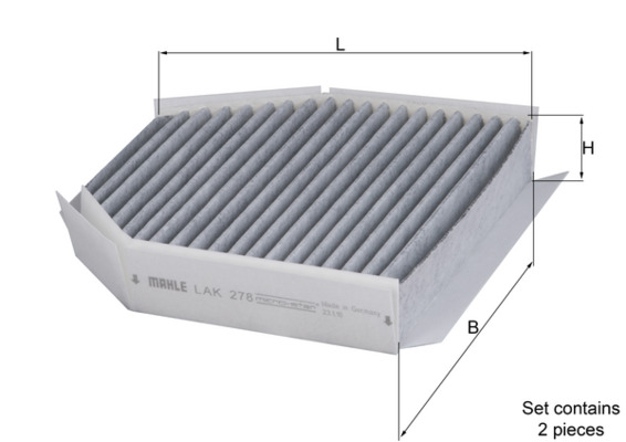 Filter, interior air - LAK 278/S MAHLE