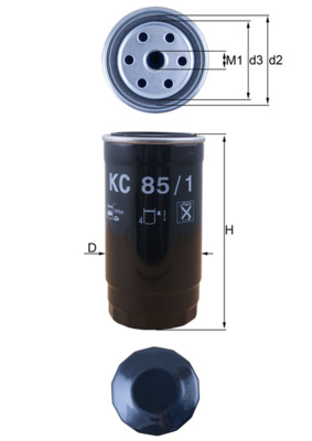 Fuel filter - KC 85/1 MAHLE