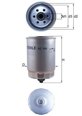 Kraftstofffilter - KC 104 MAHLE