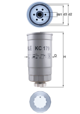 Fuel filter - KC 179 MAHLE