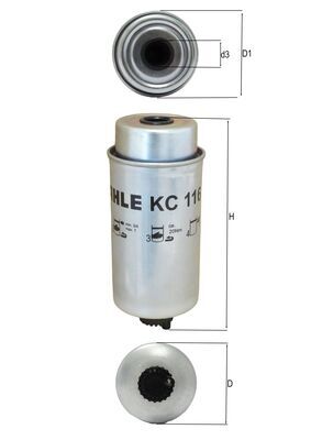 Filtro carburante - KC 116 MAHLE