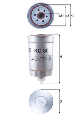 Fuel filter - KC 80 MAHLE
