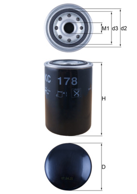 kuro filtras - KC 178 MAHLE