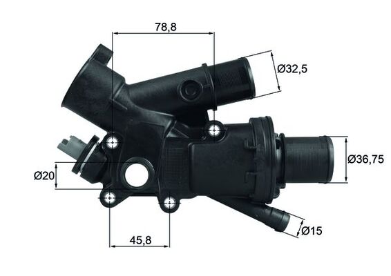 Termostato, Refrigerante - TH 43 83 MAHLE