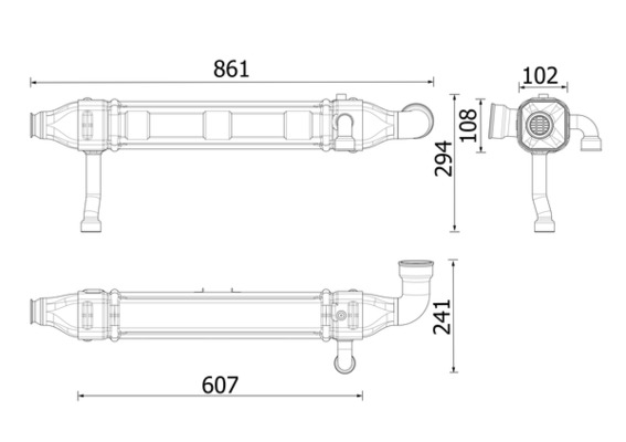 Cooler, exhaust gas recirculation - CE 44 000P MAHLE