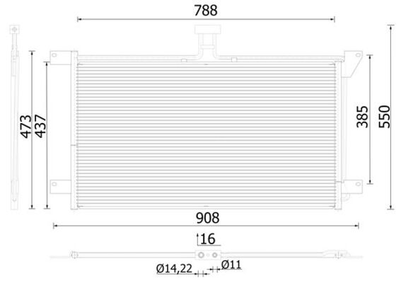 Condensatore, Climatizzatore - AC 288 001S MAHLE