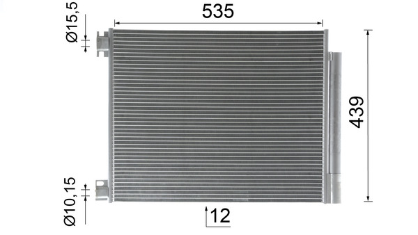 Condenser, air conditioning - AC 1016 000P MAHLE
