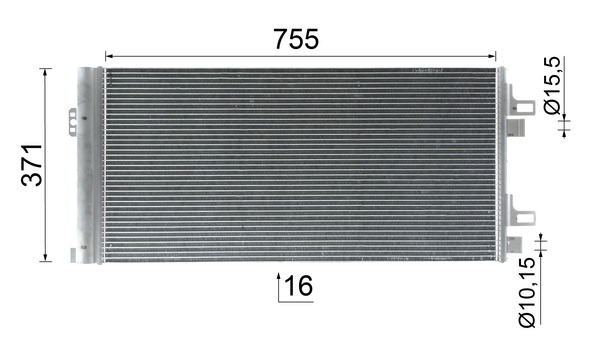 Condenser, air conditioning - AC 1122 000P MAHLE