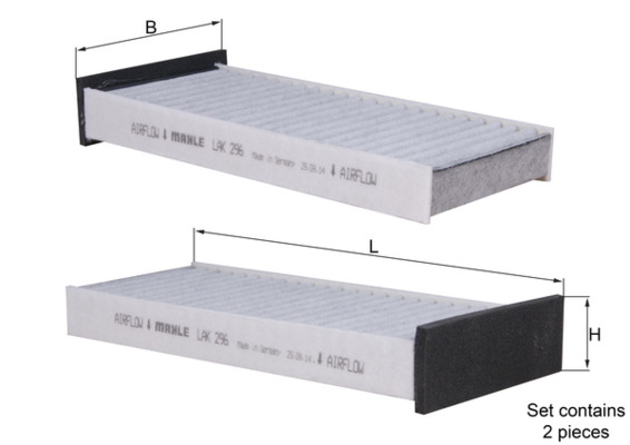 Filter, interior air - LAK 296/S MAHLE