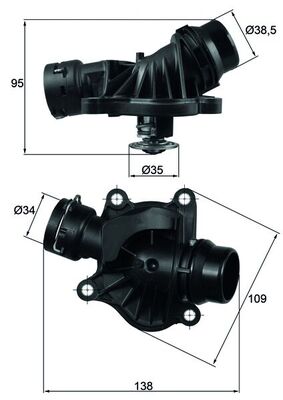Termostato, Refrigerante - TI 234 88 MAHLE
