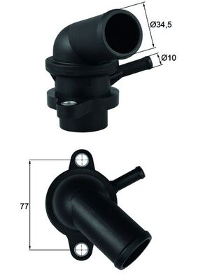 Thermostat, coolant - TI 240 87D MAHLE