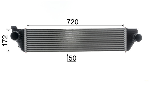 Intercooler, charger - CI 669 000P MAHLE