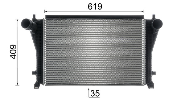 Intercooler, charger - CI 667 000P MAHLE