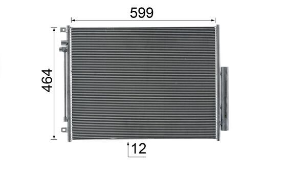 Condenser, air conditioning - AC 1086 000S MAHLE