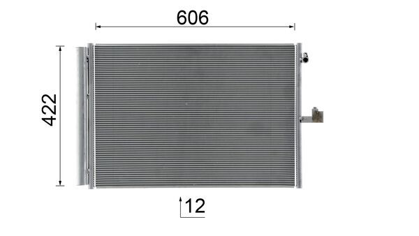 Condenser, air conditioning - AC 932 000S MAHLE
