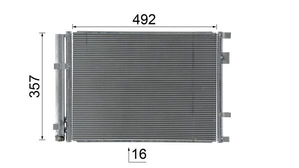 Condenser, air conditioning - AC 1055 000S MAHLE