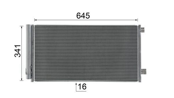 Condenser, air conditioning - AC 1051 000S MAHLE