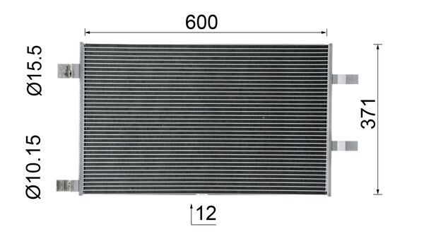 Condenser, air conditioning - AC 1123 000P MAHLE