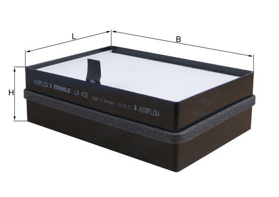Filter, interior air - LA 432 MAHLE