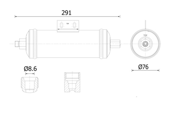 Dryer, air conditioning - AD 325 000S MAHLE