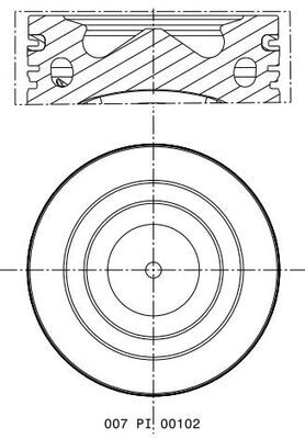 Pistone - 007 PI 00102 001 MAHLE