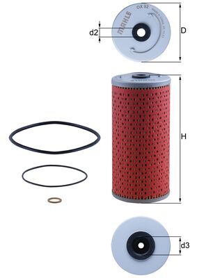 Oil Filter - OX 92D MAHLE