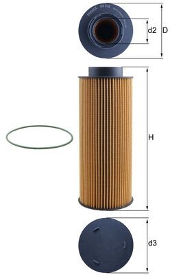 Filtro olio - OX 376D MAHLE