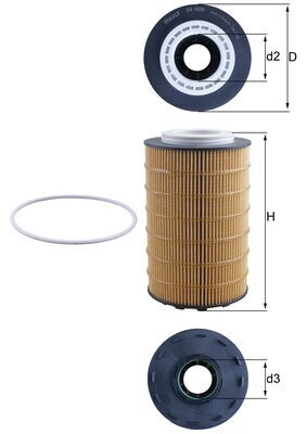 Oil Filter - OX 1028D MAHLE
