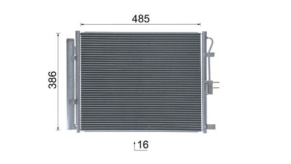 Condenser, air conditioning - AC 957 000S MAHLE