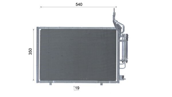 Condensatore, Climatizzatore - AC 975 000P MAHLE