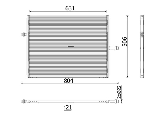 Radiatore bassa temperatura, Intercooler - CIR 40 000P MAHLE