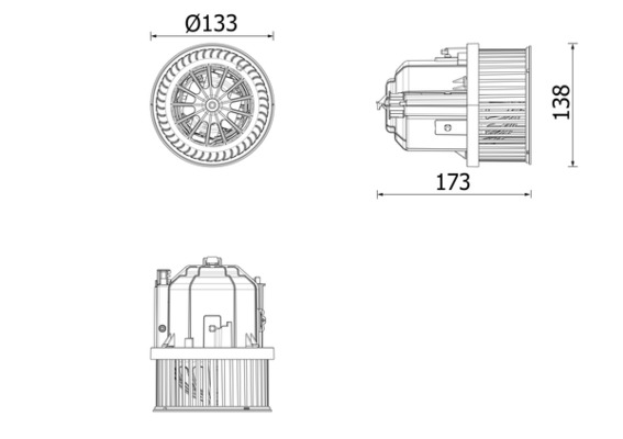 Ventilatore abitacolo - AB 337 000P MAHLE