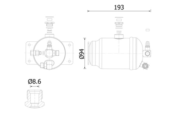 Dryer, air conditioning - AD 326 000S MAHLE