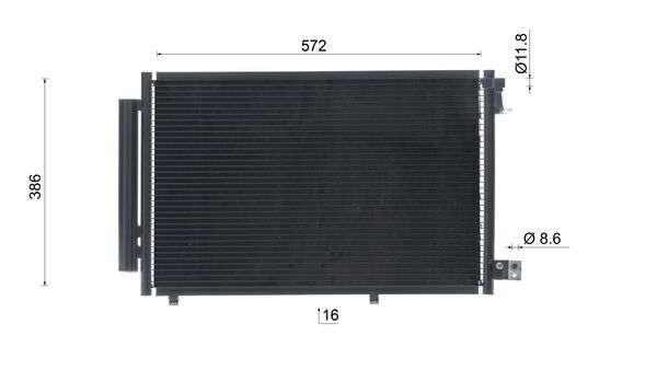 Condenser, air conditioning - AC 748 000S MAHLE