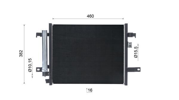 Condenser, air conditioning - AC 1071 000S MAHLE