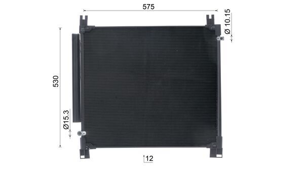 Condenser, air conditioning - AC 1077 000S MAHLE