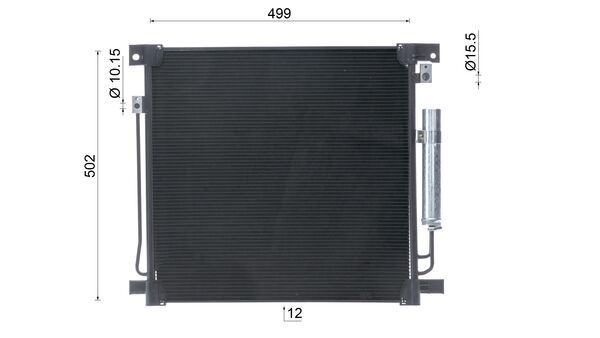 Condenser, air conditioning - AC 1093 000S MAHLE