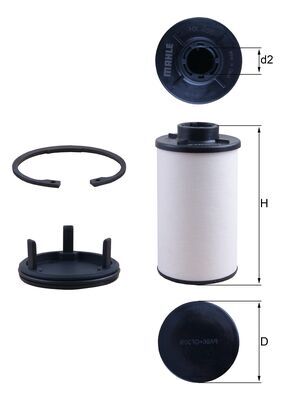 Hydraulic Filter, automatic transmission - HX 286 KIT MAHLE