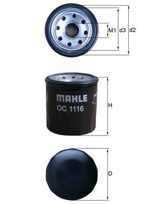 Oil Filter - OC 1116 MAHLE